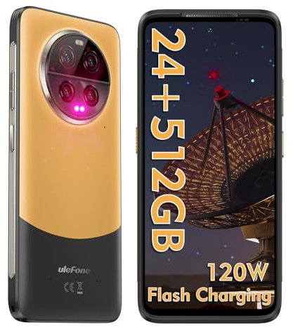 Ulefone Power Armor 23 Ultra Telefono Portatile Infrangibile 5G Smartphone Infrangibile 24 GB+512 GB,Misura di Temperatura,64 MP+32 MP, 5280 mAh, 6.78 120 Hz FHD+,Telefono Infrangibile Android