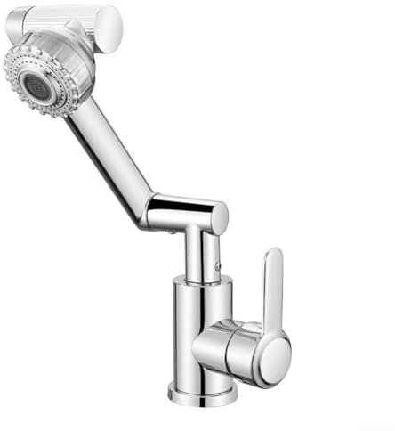 Waschbeckenarmatur, für 360° Drehung Heiß Kalt Spültischarmatur Bad Waschbecken Wasserhahn Einhandmischer für Badezimmer Waschbecken