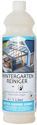 Lorito Wintergartenreiniger, 1 Liter Konzentrat, Reinigungsmittel für Wintergarten aus Glas, Acrylglas, Kunststoff, Aluminium und Holz, milder tensidfreier Reiniger