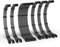 EZDIY-FAB PSU Kabel Verlängerung Kit,16AWG Verlängerungskabel für die Stromversorgung,1x24Pin/2x4+4 EPS/3x6+2 PCI-E, PC Hülse Kabel 300MM mit Kämmen-Karbon