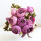 JOYHAZE - Ramo de peonías artificiales de 48,26 cm de imitación de seda con capullos para decoración de bodas, hogar, fiestas, oficina, centros de mesa, arreglos florales de bricolaje (morado)