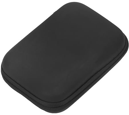 LIFKICH 2pezzi Eva Porta Oggetti Custodia Nero Per Cuffie Mini Telecamera e Cavi Dati Con Zip Resistente Compatta Per Viaggi e Outdoor