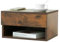 LYNCOHOME Wandregal mit Schublade, Nachttisch Nachtkommode Hängend, Nachttisch Wandmontage, Wandschublade, Wandboard Schlafzimmer, Vintagebraun