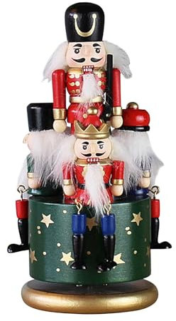 Casse Noisette Noel - Casse-Noisette Boîte À Musique en Bois - Figurine Casse-Noisette en Bois De Noël - Casse Noisette Noel en Bois pour Maison Table Decoration De Noël