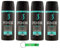 4x Axe Apollo Deodorant und Körperspray - Body Spray für Männer Deo Spray 150ml + Beni Culinari Kostenloser Schlüsselanhänger