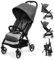 OPULENTHOME Kinderwagen Buggy Zusammenklappen, Reisebuggy, Kompakt Ultraleicht, für Neugeborene bis 22 kg, verstellbare Rückenlehne, großes Verdeck mit Fenster, EVA-Reifen