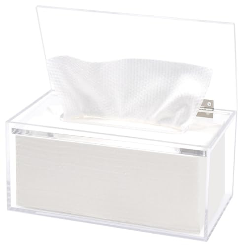 Wipes Holder, Wipes Container Refillable, Acrylic Dispenser Box for Disposable Wipes, Clear