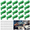20 Stück(10 Sätze) Hutschienen Adapter Set,Schienenadapter,Hutschienen klemmen,Leiterplatten,P-C-B D-I-N Schiene Montageadapter,Montagehalterung Halter Clip mit 40 Schrauben,für 35mm hutschienenhalter