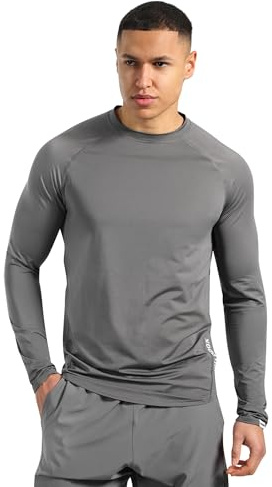 SMILODOX Slim Fit Longsleeve Powerfit Herren, Atmungsaktives Langarmshirt, Schnelltrocknendes, strapazierfähiges Funktionsshirt für Laufen, Gym & Sport