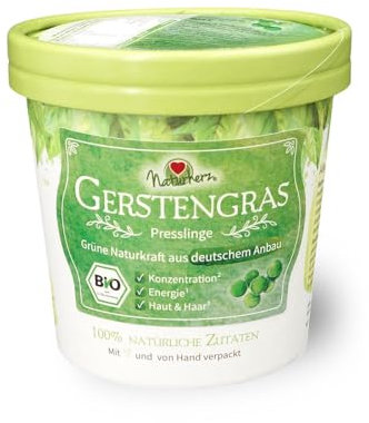 Naturherz Gerstengras Presslinge aus deutschem Anbau, höchte Bio-Qualität, 400mg Tabletten (150g)