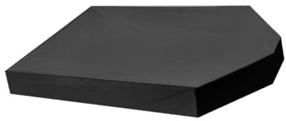 Milageto Sandkastenabdeckung Sandkastenbeckenabdeckung Faltboot geformtes Sandkastenabdeckung für Kinder Garten Baldachin für Rasen Beach Landschaft im Freien, Schwarz