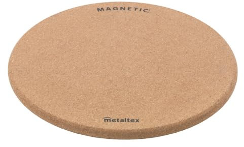 Metaltex Cork Coaster 20cm Magnet - With Magnet, Protects Table, Counter, Surfaces