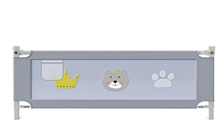 Smocraut Bettgitter für Kleinkinder, Rausfallschutz Bett Babybettgitter Klappbar,Geeignet für Kinderbett Kinderbettschutzgitter mit 180 cm