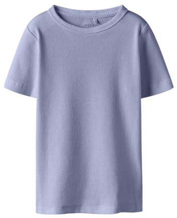 NAME IT Mädchen Nkfnakal Ss Slim Top Noos, Purple Impression, 122/128 cm