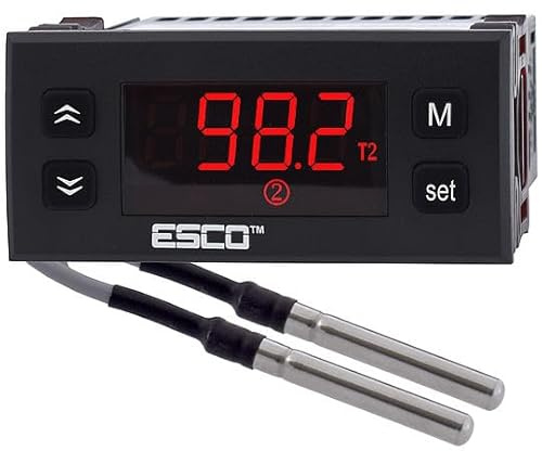 ESCO SC20 Differenz-Temperaturregler für Solaranlage, Heizkessel, Pool – 2 Fühler, 2 Relais, Alarmfunktion, Hysterese einstellbar