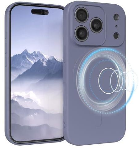 EAZY CASE - Silikonhülle magnetisch für iPhone 17 Pro Hülle Silikon Blau weich stoßfeste Magnet Handyhülle Schutzhülle mit Kameraschutz Dünn Schutz Cover TPU Bumper in Eisblau