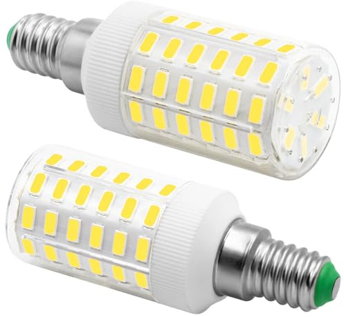 BROLSKUN E14 LED Glühbirne 12V 6W Ersetzt 60W Glühlampe Niederspannungs 12V für Camping, Wohnmobil, Garten, Solar LED Mais Lampen E14 Glühbirne Kaltweiß 6000K 600LM LED 24V Nicht dimmbar 2er-Set