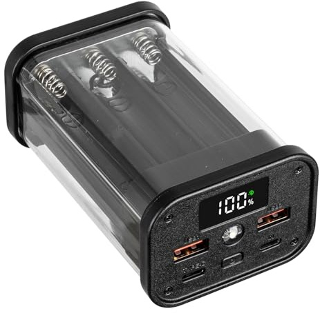 Cenifin PowerBank per 6 celle 18650, copertura trasparente, esperienza semplice e migliorata per hobbisti, nessun supporto per saldatura