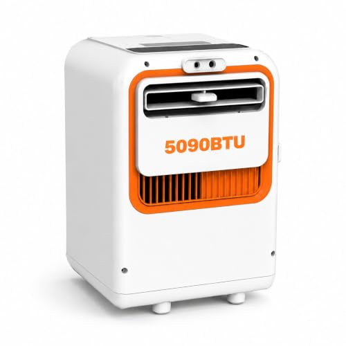 Lakenbroade Condizionatore Portatile a compressore da 5090 BTU, Senza Tubo di Scarico, modalità Notturna silenziosa (30 Db), Funzione 3-in-1 (Raffreddamento e deumidificazione)
