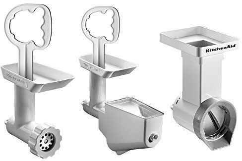 Kit 3 accessoires FPPC Accessoires pour Kitchenaid Kit Passoire Tranchoir Râpe à Cylindres