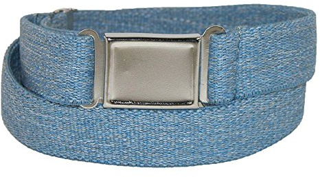 CTM Plus Size Elastic Belt with Magnetic No Show Flat Buckle