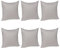 WOLTU® 6X Kissenbezug Kissenhülle 100% Baumwolle mit Reissverschluss, 6er Set Sofakissen Dekokissen Kopfkissen Hülle Bezüge Bezug, 35x35 cm, Hell Grau