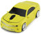 ECOiNVA Souris optique sans fil en forme de voiture de sport pour ordinateur portable 2,4 GHz Jaune
