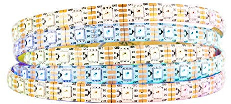 BTF-LIGHTING WS2815 (aktualisiert WS2812B) 5m 300 individuell digital adressierbare Pixel RGB-Dual-Signal-LED Flexibles Lichtband 5050 SMD IP65 wasserdicht Magic Dream Color DC12V Weiß PCB