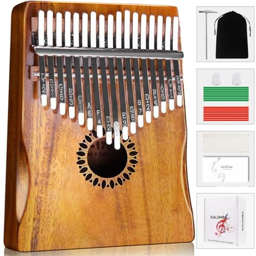 Newlam Kalimba Thumb Piano 17 Keys, Portable Marimbas Finger Piano Gifts for Kids and Adults Beginners