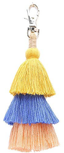 Boho Pompon Quaste Schlüsselanhänger Taschenanhänger Schlüsselanhänger Handtaschen-Anhänger Handtasche Zubehör