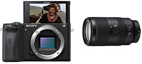 Sony Alpha 6600 Fotocamera Digitale Mirroless ad Obiettivi Intercambiabili, ILCE6600B + SEL70350G Obiettivo con Zoom 70-350mm F4.5-6.3, Serie G, Stabilizzatore Ottico, APS-C, Innesto E, SEL70350G
