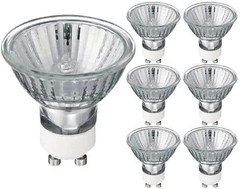 GU10 Halogen Spotlight Bulbs 50W 230V 2700K Warm White Dimmable 6 Pack
