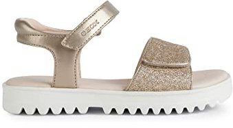 Geox Mädchen J Coralie Gir Sandal, Platinum, 37 EU
