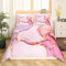 Girly Marble Bedding Set Double Printed Duvet Cover Gold Glitter Pink Purple Abstract Art Comforter Cover for Girls Kids Bedroom Decor Modern Bedspread Cover With Zipper
