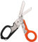 DADEA 6 in 1 Raptor Response Notfallschere, Multitool Zangenschere, taktische Klappzange mit Bandschneider und Glasbrecher, Orange, Black