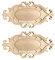 Dtoterul 2 StüCk Holz Ornamente, Holzornamente für MöBel, Holz Geschnitzte Onlay Appliques, Ovales Holz Verzierung Schnitzerei Applique Als Dekoration für WäNde, TüRen, SchräNke, Fenster Oder Spiegel