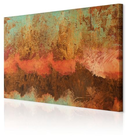 decomonkey Bilder Abstrakt 120x80 cm 1 Teilig Leinwandbilder Wandbild Rosa | Strukturleinwand, Holzkeilrahmen, Bild auf Leinwand, Kunstdruck, Wanddeko, Wohnzimmer, Wanddekoration, Design, Landschaft