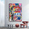 HYFBH Banksy Artwork DREAM BIG DREAMS Graffiti Art Leinwand Gemälde an der Wand Moderne Street Art Poster und Drucke für Wohnkultur 70 x 108 cm mit Rahmen