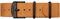 masar Premium, NATO Leder – Uhrenarmband – Armband Leather - Watch Straps – Naturbraun – Schnalle aus gebürstetem Stahl schwarz, Natural Brown, 22 mm