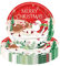 Christmas Party Paper Plates 23cm,16Pc Winter Snowflakes Santa,Snowman,Elk,Gingerbread Man Disposable Paper Plate Christmas Tableware Decor for Winter Holiday Birthday Xmas Party Supplies Decorations