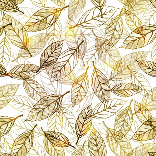 Selbstklebende Tapete Gold Blätter Klebefolie für Möbel Tür Küchenschränke 44.5cm X 10m Wand Tapeten Wohnzimmer Schlafzimmer Wasserdichte Möbelfolie Muster Wandtapete Selbstklebend Schrankpapier