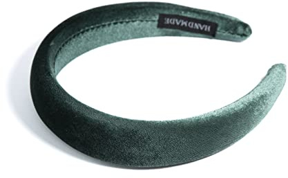 HABAC STUDIO- Headbands for Women Hair Accessories for Women Hair bands for Girls Headbands Velvet Sponge Small 3cm Wide. (GREEN)