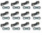 12 juegos de eslabones de cadena de motosierra, tamaño de pieza de reparación, paso 3/8LP calibre 050 (12 preestablecidos + 12 correas de corbata)