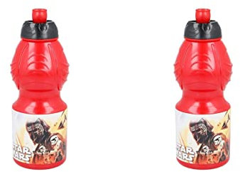 ALMACENESADAN 4709 Pack Disney Star Wars composé de 2 bouteilles d'eau 400 ml, produits réutilisables, sans BPA