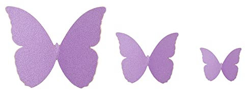 Wambere 48 Stück 3D Schmetterling Wandaufkleber Abnehmbar Schmetterling Aufkleber Wandtattoos,für Heim Hochzeit Dekor Wohnzimmer Kinder-Zimmer Mädchen Küche Fenster Möbel Party Wand-Tisch-Deko,Lila