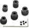 5-Pack Schwarze Stahl Metall 5mm Ritzel Motor Zahnradsätze 13T 14T 15T 16T 17T Kompatibel mit HPI Kyosho Losi Axial Tamiya 1/8 1/10 RC Car Monster Truck Buggy