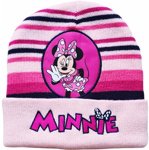 ILS I LOVE SHOPPING Weiche und warme Wintermütze für Kinder Minnie Mouse, Rosa