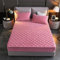 YUDEYU Gesteppte Spannbettlaken Weicher Kristall-Samtstoff Matratzenschoner Doppeltes Einzelbett bettspanntuch Topper-Overlays Spannbetttücher(Bean pink,90x200cm/High 10-30cm)