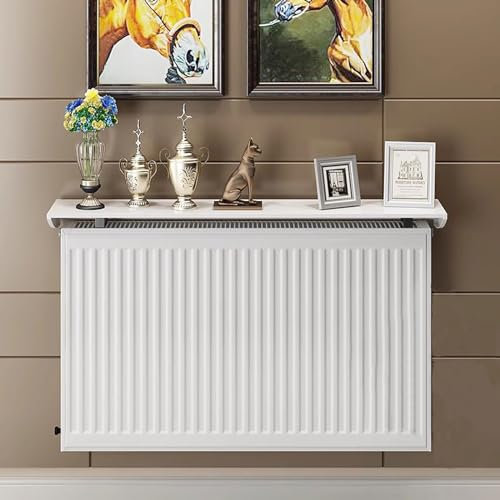 AHDFY Cubre radiador,cubreradiador 35-170cm Blanco,No Requiere instalación,Estante de Almacenamiento del radiador,Peso del rodamiento 20 kg,Adecuado para Cocina,Dormitorio,35cm