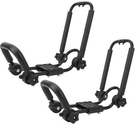 2 Paires de Porte-Kayaks, Porte-Kayaks de Toit, Porte-Kayaks de Toit Pliant pour Kayak, canoë, Paddle Boards, skiboard, Porte-Kayaks de Toit de Taille Ajustable pour Bateau SUV
